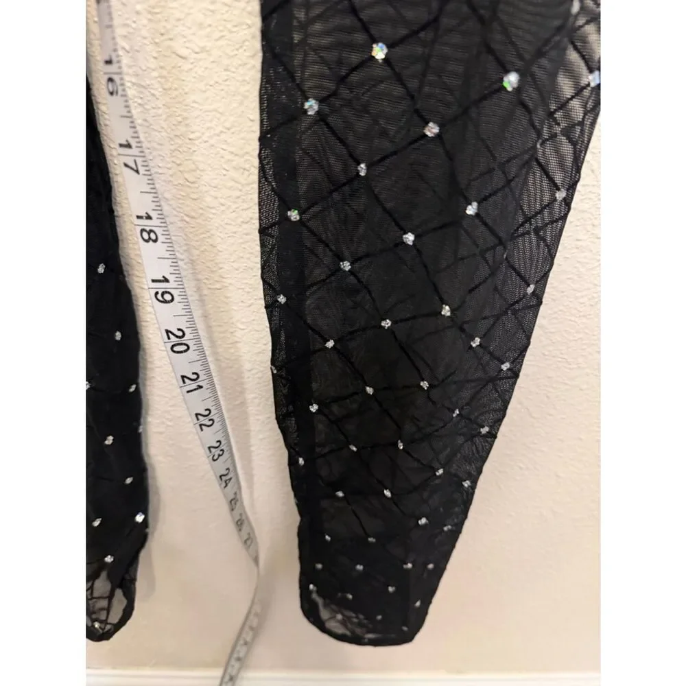 Kelle Black Mesh Diamond Contemporary Solo Costume PLOT TWIST 6188 LA adult
